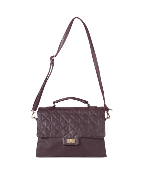 

OsaiZ Burgundy Quilted Sling Bag