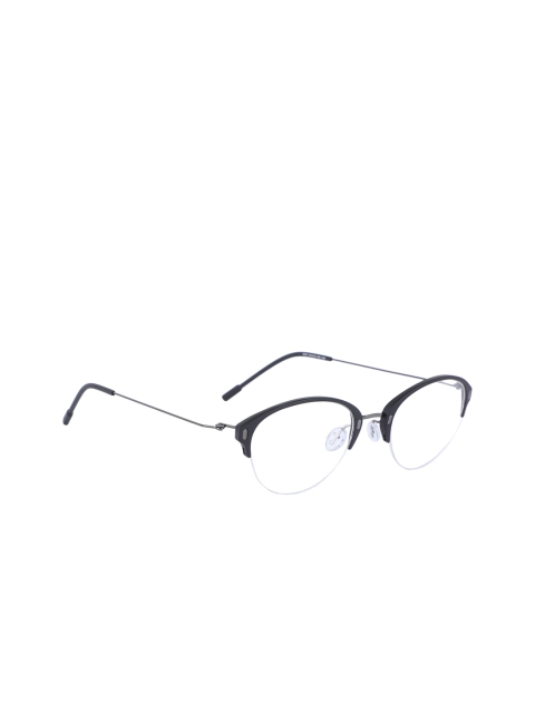 

MARC LOUIS Unisex Black Solid Half Rim Oval Frames 2231 C04 51