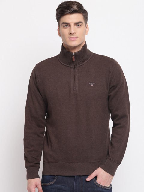 

GANT Men Brown Solid Sweatshirt