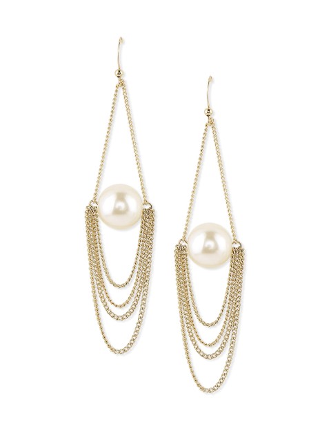 

20Dresses Gold-Toned Contemporary Drop Earrings