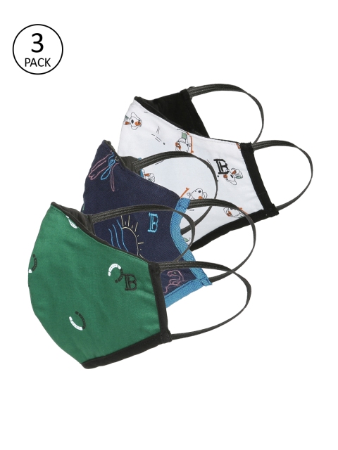

Bene Kleed Unisex 3 Pcs Anti Bacterial Reusable Heptashield Outdoor Fashion Masks, Multi