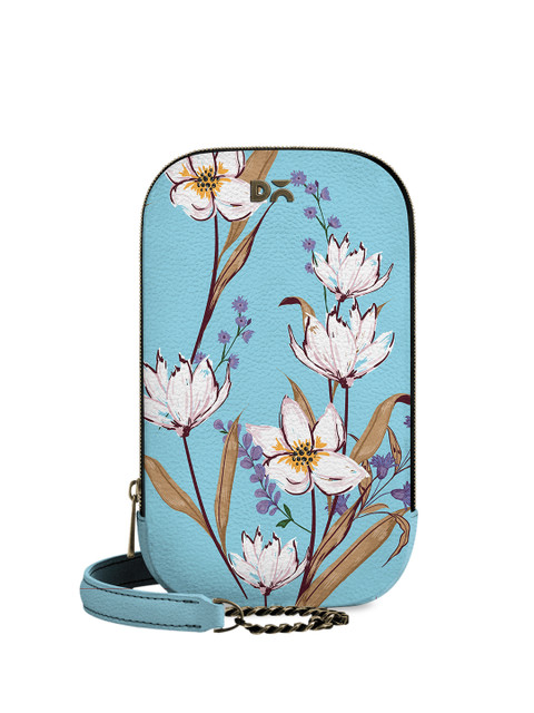 

DailyObjects Blue & Brown Floral Printed Sling Bag