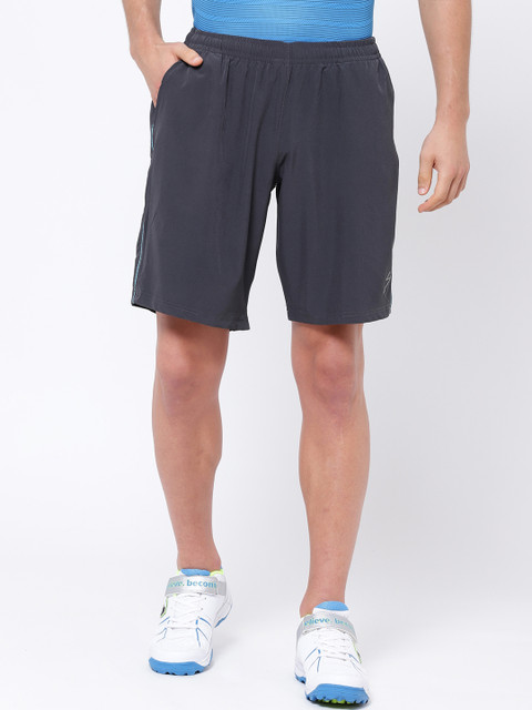 

SG Men Grey Solid Regular Fit Sports Shorts