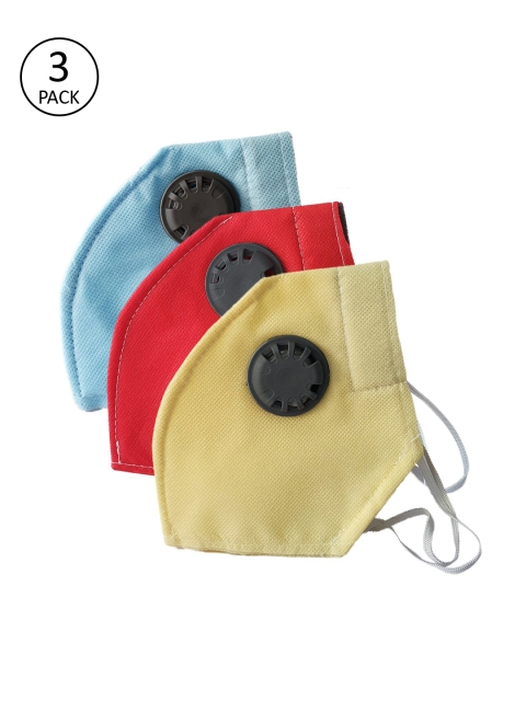 

JAINISH Unisex 3 Pcs 2-Ply Outdoor Protective Valved Masks, Multi