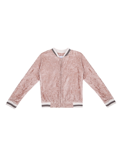 

POPPERS by Pantaloons Girls Peach-Coloured Solid Bomber