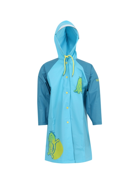 

Wildcraft Kids Blue & Green Printed Sprinkle Rain Jacket