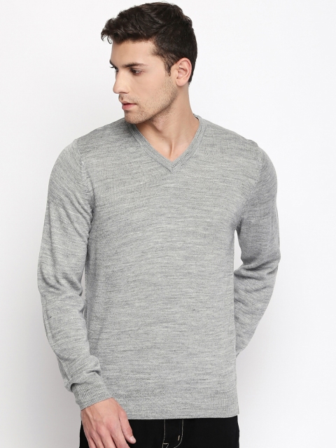 

RICHARD PARKER by Pantaloons Men Grey Melange Solid Pullover Sweater