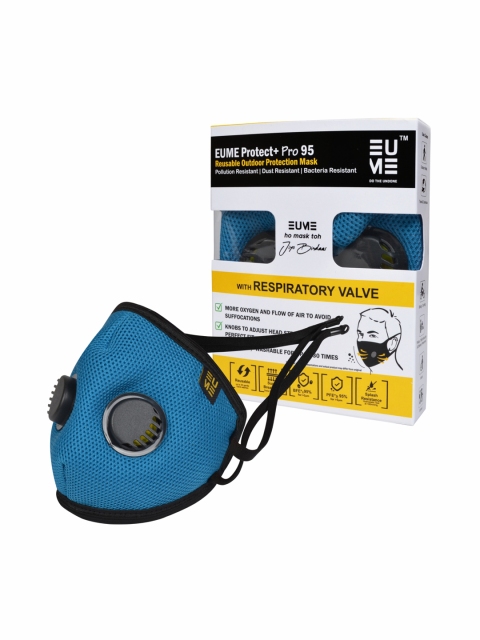 

EUME Unisex Blue 4 Ply PROtect+ PRO 95 Reusable Valved Protective Outdoor Mask