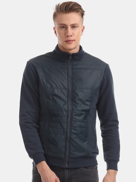 

Cherokee Men Navy Blue Solid Padded Jacket