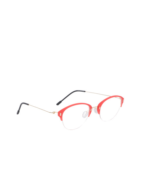 

MARC LOUIS Unisex Red Solid Half Rim Oval Frames