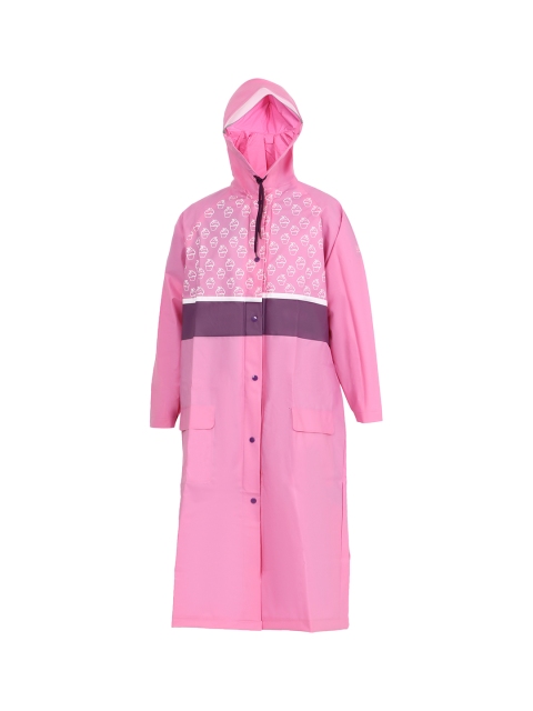 

Wildcraft Unisex Kids Pink & Purple Printed Mist Rain Jacket