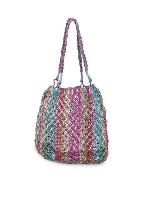 

Diwaah Multicoloured Self Design Tote Bag, Multi