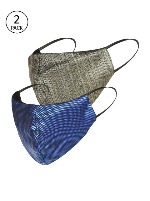 

ISU Women Pack Of 2 Reusable 3-Ply Cloth Mask, Blue
