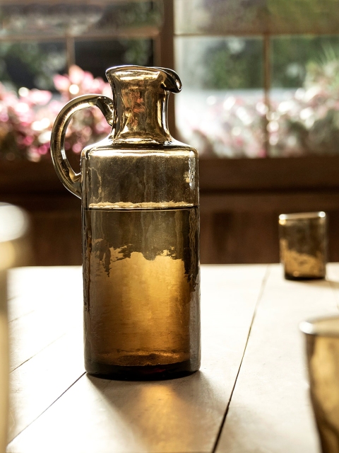 

ellementry Yellow Solid Amber Glass Jug
