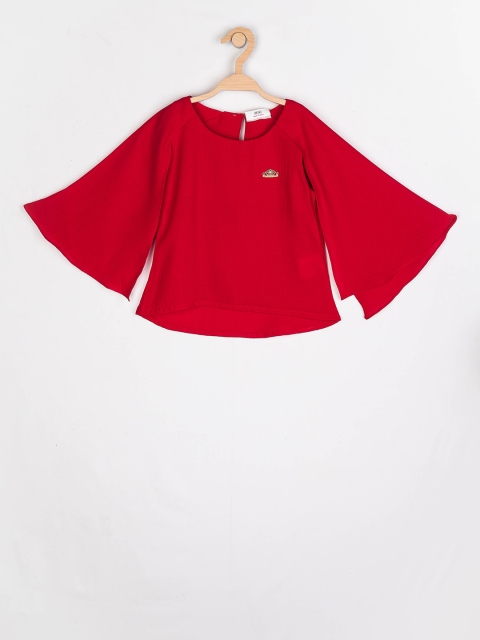 

Peppermint Girls Red Solid Top