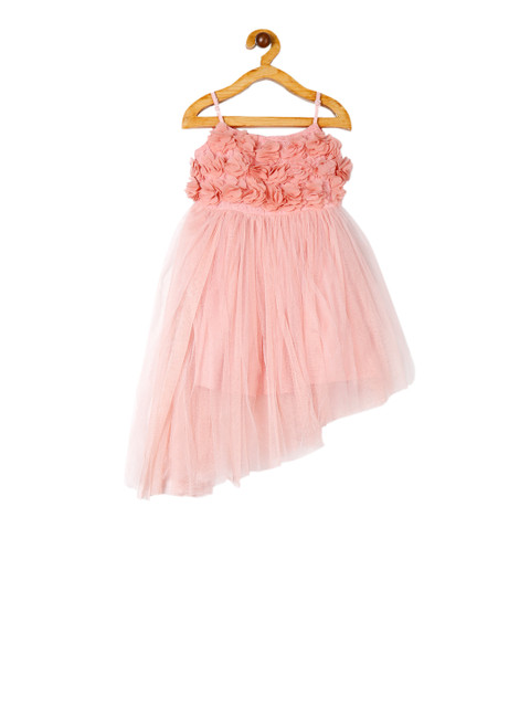 

Cherokee Girls Pink Self-Design Fit & Flare Dress