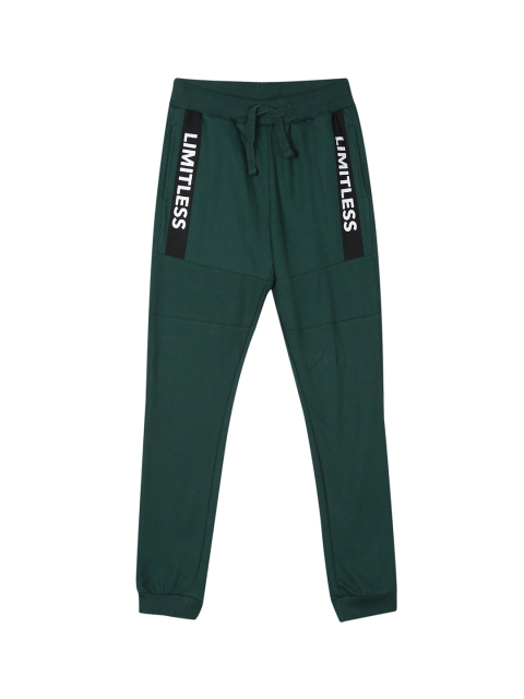

Flying Machine Boys Green Solid Straight-Fit Joggers