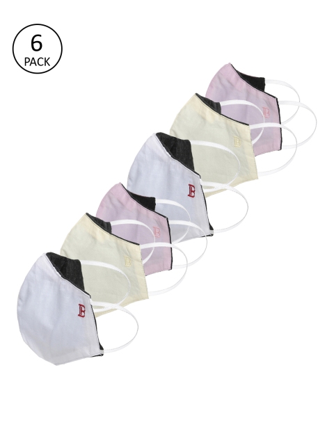 

Bene Kleed Unisex 6 Pcs 7-Ply Anti Bacterial Heptashield Reusable Fashion Masks, Multi