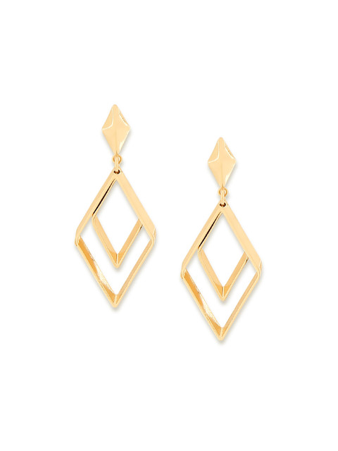 

20Dresses Gold-Toned Diamond Shaped Drop Earrings
