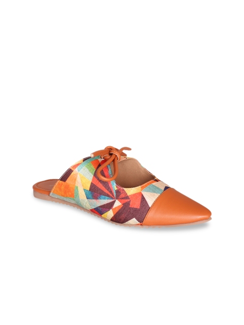 

Siendo Desi Women Multicoloured Woven Design Mules, Multi