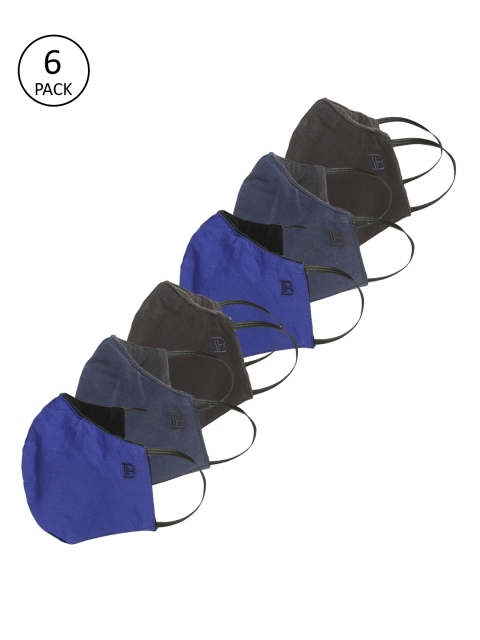 

Bene Kleed Unisex 6 Pcs 7-Ply Anti Bacterial Heptashield Reusable Fashion Masks, Multi