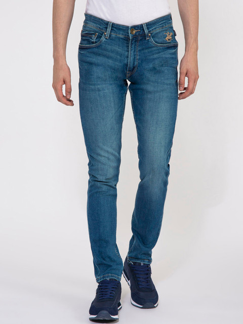 

Beverly Hills Polo Club Men Blue Skinny Fit Low-Rise Clean Look Jeans