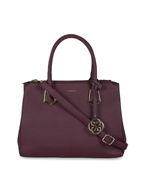 

CERIZ Burgundy Solid Handheld Bag