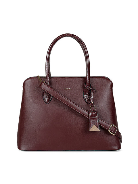 

CERIZ Burgundy Solid Handheld Bag