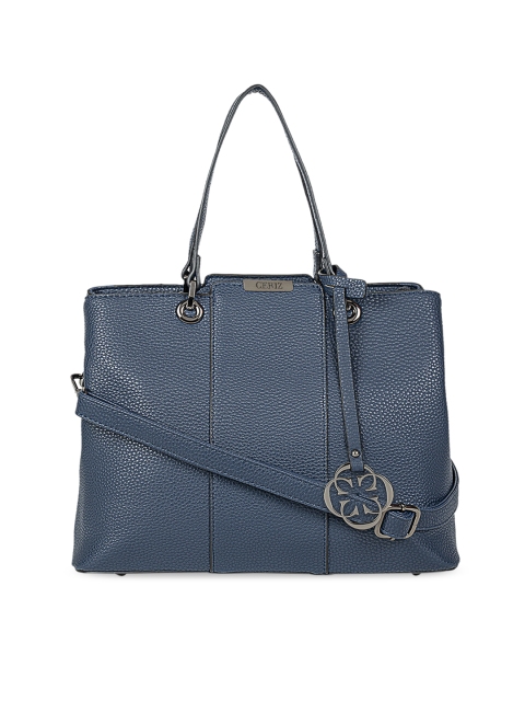 

CERIZ Navy Blue Solid Satchel Bag
