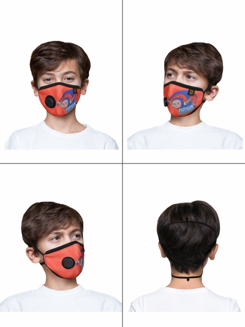 

EUME Kids Red Printed Protect+ 95 4-Ply Reusable Outdoor Mask With Valve
