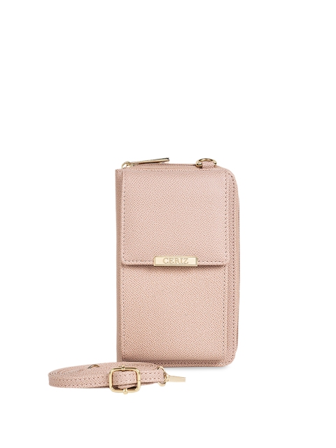 

CERIZ Women Pink Solid Zip Around Wallet