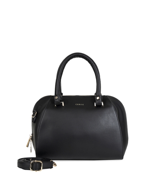 

CERIZ Black Solid Handheld Bag