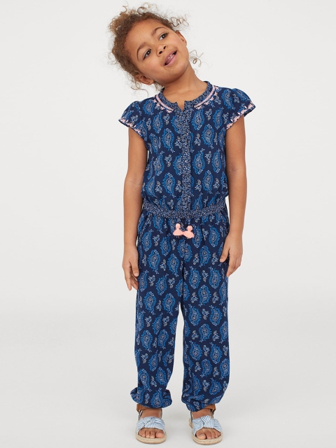 

H&M Girls Blue Patterned Jumpsuit