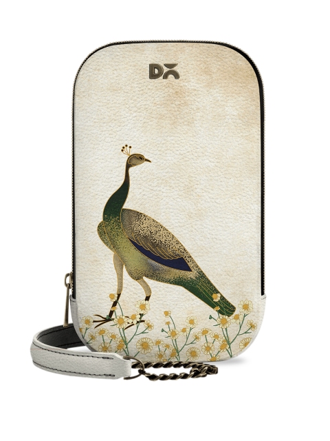 

DailyObjects Beige & Green Printed Sling Bag