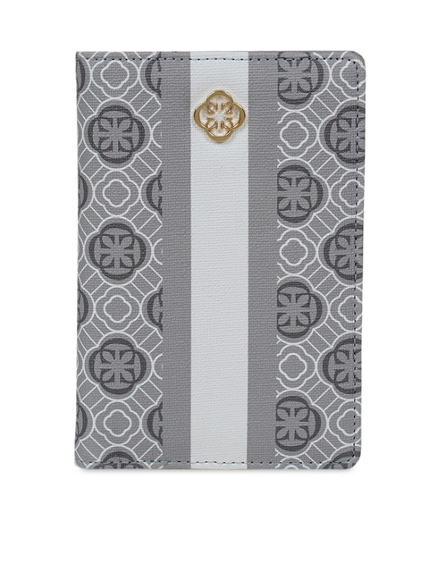

CERIZ Women Grey & White Printed Passport Holder