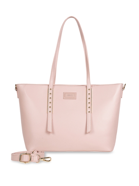 

CERIZ Pink Solid Tote Bag