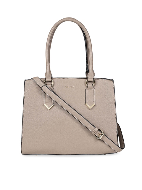 

CERIZ Taupe Solid Handheld Bag
