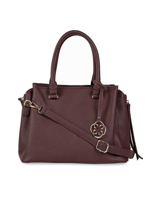 

CERIZ Burgundy Solid Handheld Bag