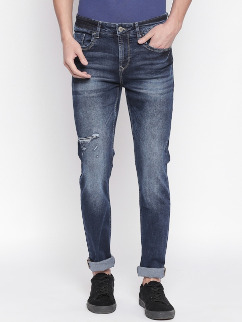 

SF JEANS by Pantaloons Men Blue Skinny Fit Mid-Rise Mildly Distressed Stretchable Jeans