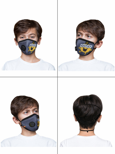 

EUME Kids Grey 4Ply Printed Protective Outdoor Face Masks With Valve