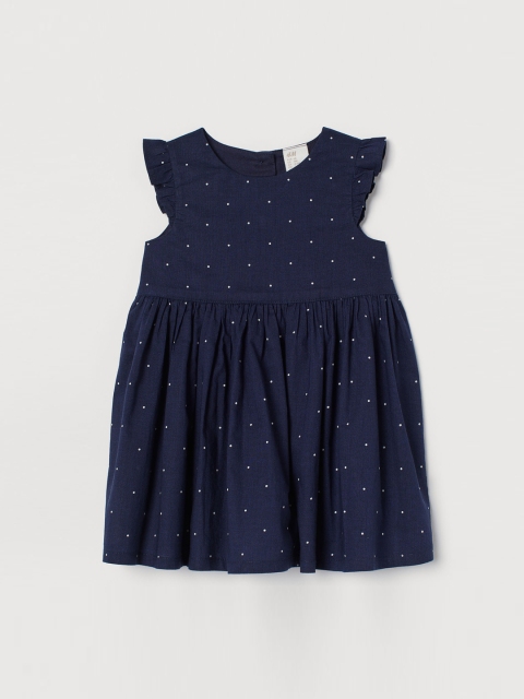 

H&M Girls Blue Patterned Cotton Dress