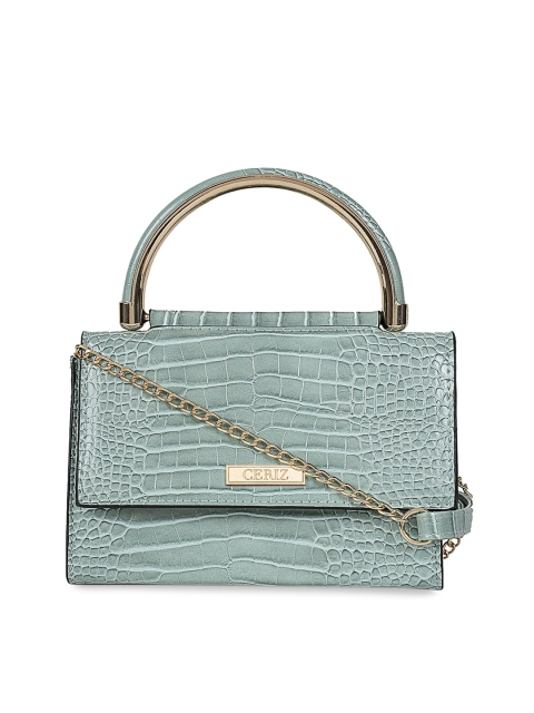 

CERIZ Blue Textured Envelope Clutch