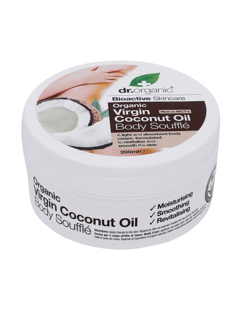 

dr.organic Virgin Coconut Oil Body Souffle and Cream 200 ml, Off white
