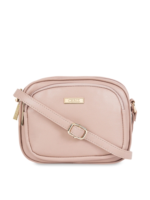 

CERIZ Powder Pink Solid Sling Bag