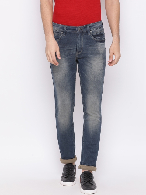 

Richlook Men Navy Blue Slim Fit Mid-Rise Clean Look Jeans