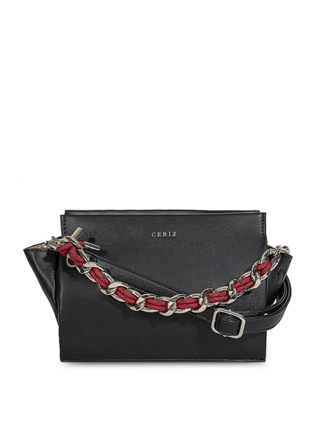 

CERIZ Black Solid Sling Bag