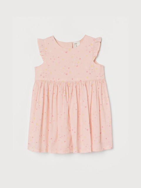 

H&M Girls Pink Patterned Cotton Dress