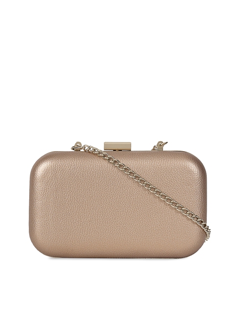 

CERIZ Rose Gold-Toned Solid Box Clutch