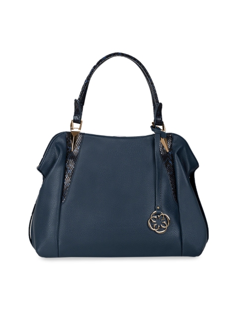 

CERIZ Navy Blue Solid Hobo Bag