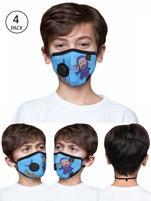 

EUME Kids Blue 4Ply Ninja Hattori Printed Protective Outdoor Face Masks With Valve